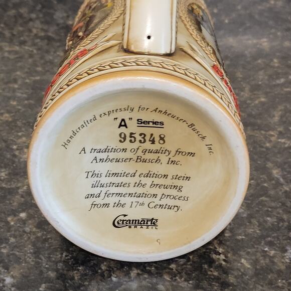 Vintage Budweiser Anheuser-Busch A Series Beer Stein Lidded - Picture 8 of 8